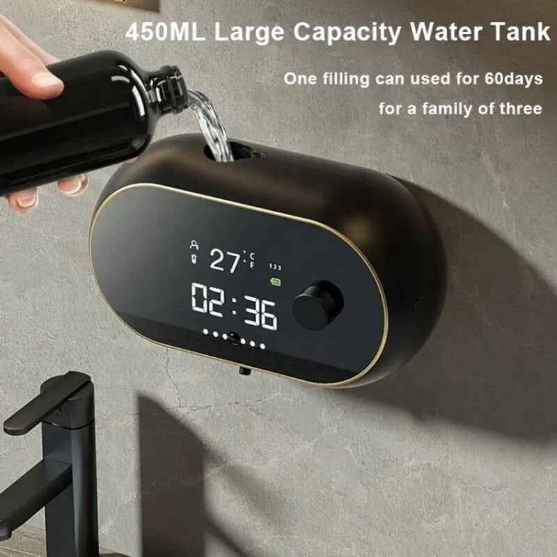 Dispensador de Sabão Automático com Display de Temperatura e Sensor de Indução!
