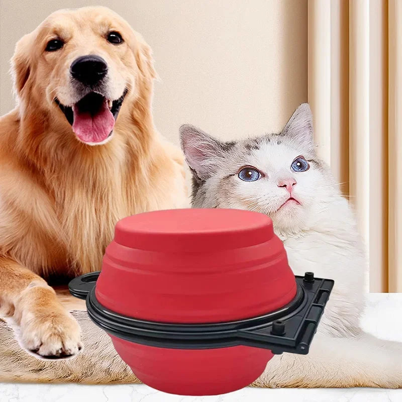 Tigela portátil para alimentação de Pet, dobrável 2 em 1 - Pet Golden